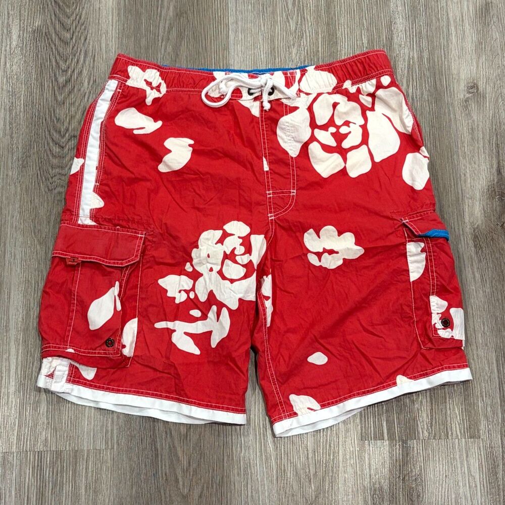 Vtg 90s 00s Y2K American Eagle Outfitters Board Shorts Surf Wear Mens Sz L Baggy